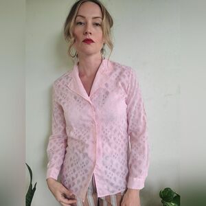 The Carnation Sheer Handmade 60s Button Down S